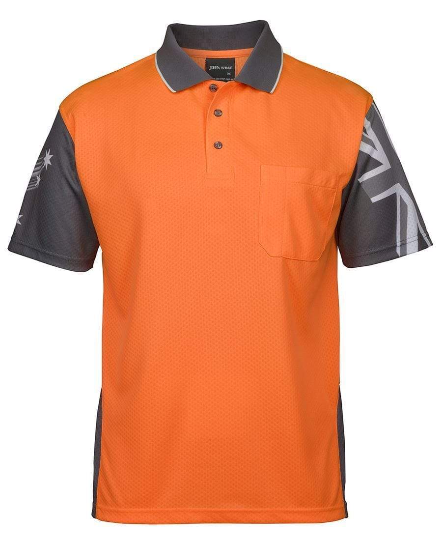 Jb's Wear Work Wear XS / Orange/Charcoal Jb's Southern Cross Hi-Vis polo 6HSC